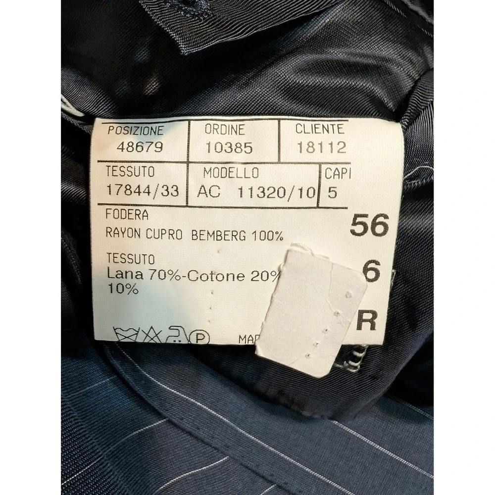 CANALI Men's‎ Charcoal Pinstripe Blazer Made in Italy Wool Blend Size 56R